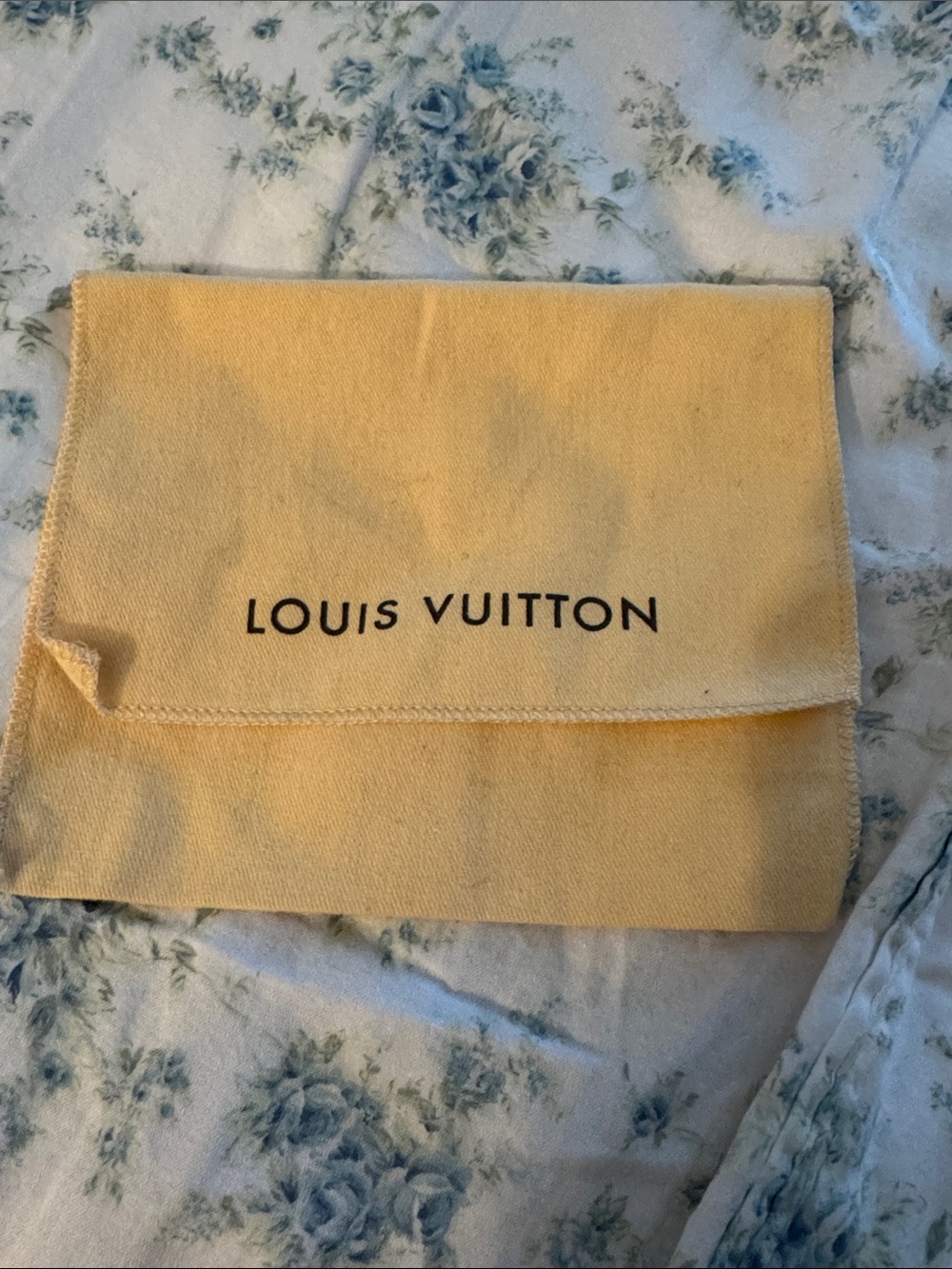 Louis Vuitton Yellow Canvas Pouch with Black Logo